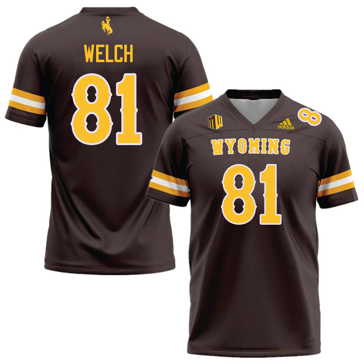 Wyoming Cowboys #81 Treyton Welch College Football Jerseys,Uniforms-Brown